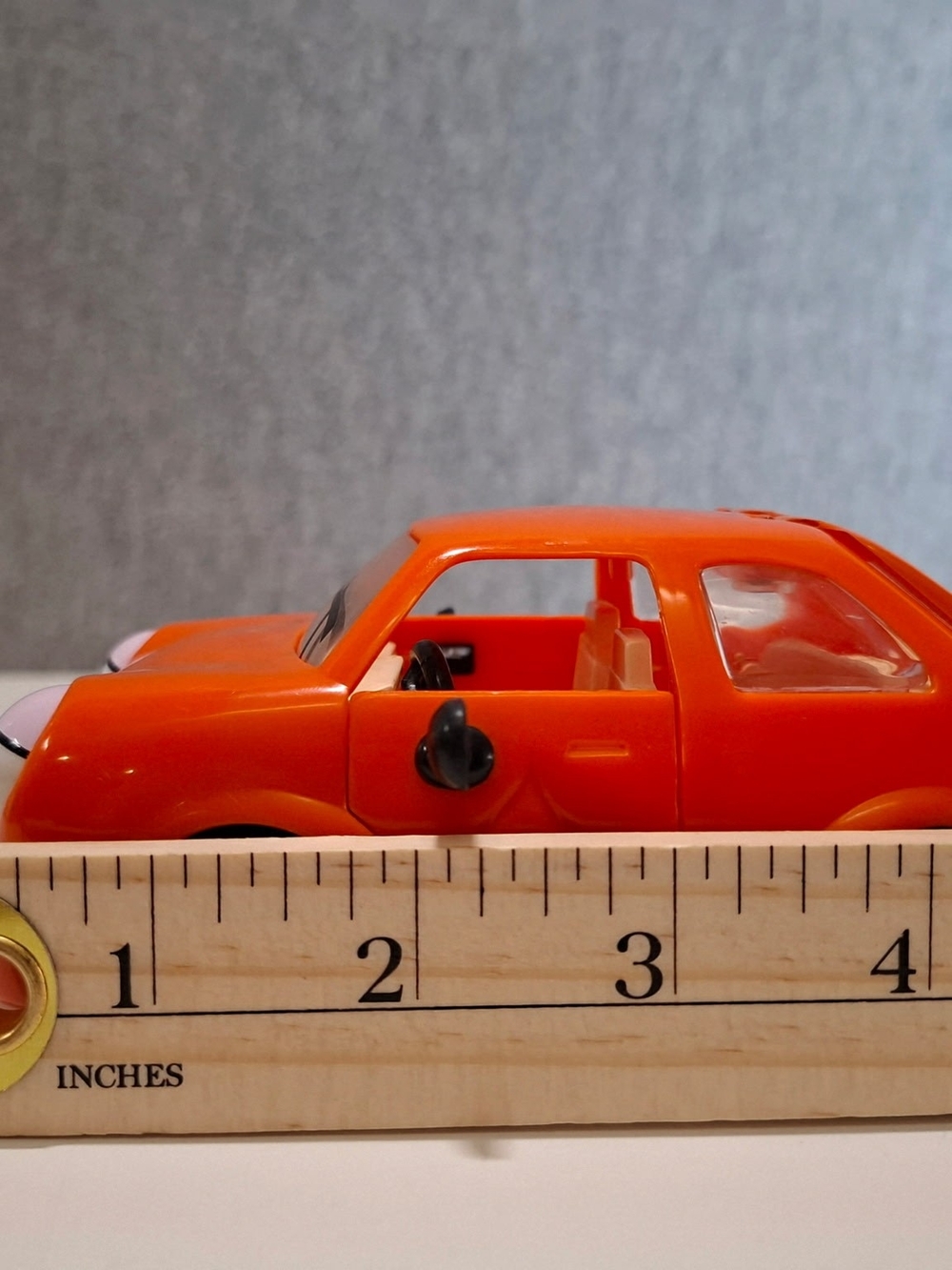 Disney Rare CARS  Orange Cartoon Face Toy Car with Blue Eyes - Picture 6 of 11